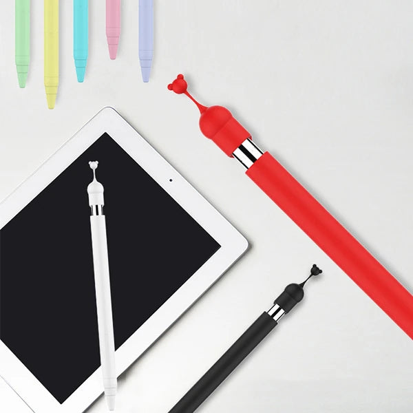 Ally Apple Pencil 1 İçin Silikon Kılıf Koruyucu-(5775) - Siyah