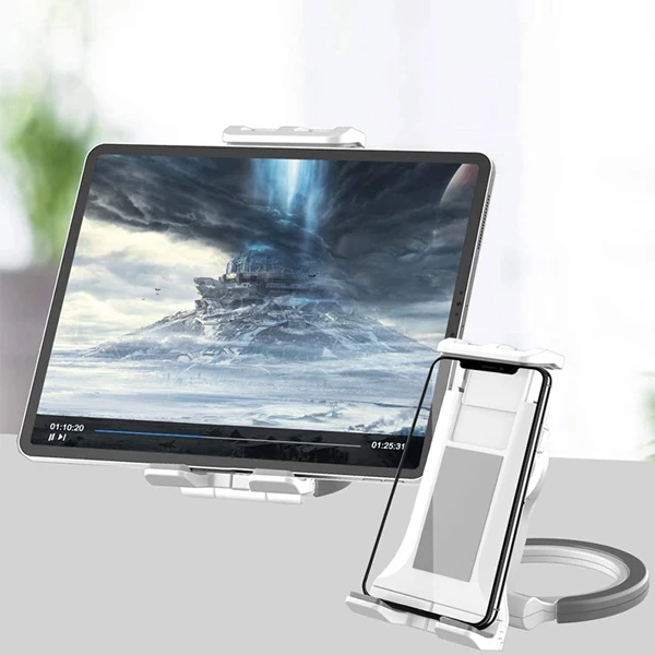 ALLY PB-47B Askılı Katlanabilen Çok İşlevli Tablet -Telefon Standı Tutucu-(5775) - Beyaz