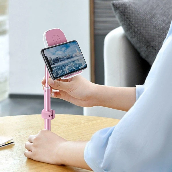 Baseus Literary 15W Kablosuz Şarj Masaüstü Telefon Tutucu Stand Wireless Şarj-(5775) - Rose Gold