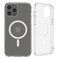 ALLY iPhone 13 Pro Magsafe Uyumlu Manyetik Kılıf Silikon Kılıf-(5775) - Şeffaf 2