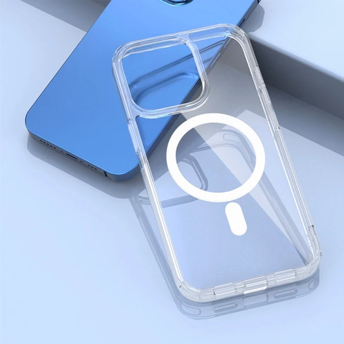 ALLY iPhone 13 Pro Magsafe Uyumlu Manyetik Kılıf Silikon Kılıf-(5775) - Şeffaf 2