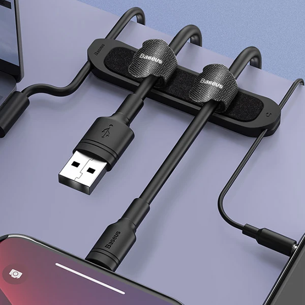 Baseus Cable Fixer Kit Kablo Organizatör Tutucu Ve Ayrıştıcı-(5775) - Siyah