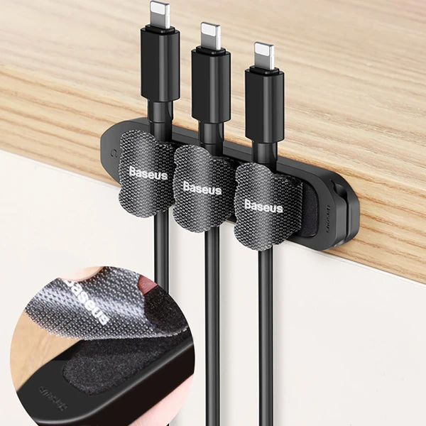 Baseus Cable Fixer Kit Kablo Organizatör Tutucu Ve Ayrıştıcı-(5775) - Siyah