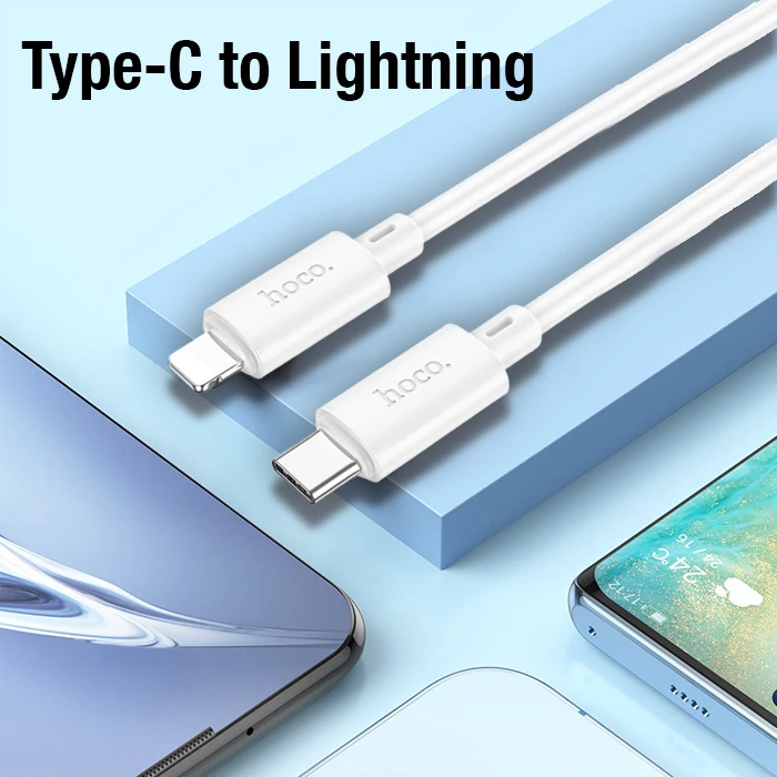 HOCO X88 20W Type-C to iPhone Lightning Hızlı Data ve Şarj Kablosu-(5775) - Beyaz