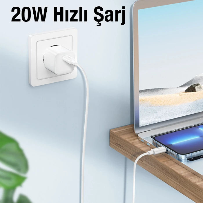HOCO X88 20W Type-C to iPhone Lightning Hızlı Data ve Şarj Kablosu-(5775) - Beyaz
