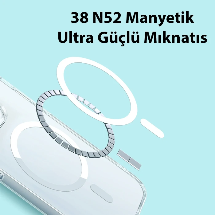Baseus Crystal iPhone 14 Plus 6.7 Magsafe Silikon Kılıf + Tempered Ekran Koruyucu Set-(5775) - Şeffaf 2