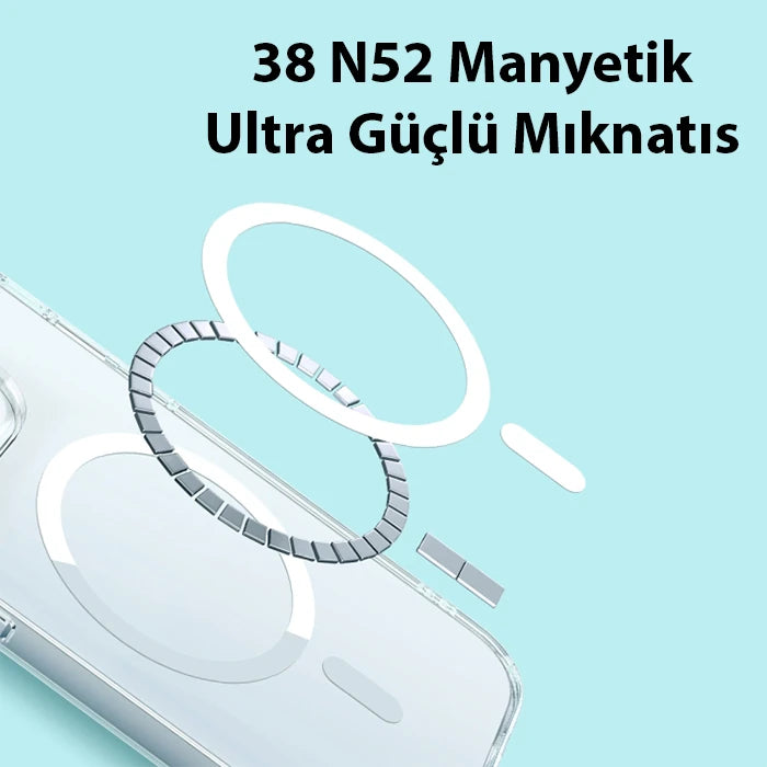 Baseus Crystal iPhone 14 Plus 6.7 Magsafe Silikon Kılıf + Tempered Ekran Koruyucu Set-(5775) - Şeffaf 2