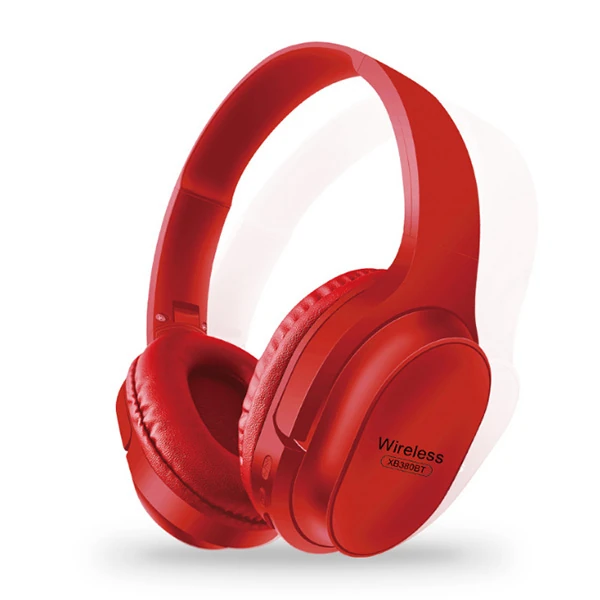 Ally XB380 BT5.0 Kablosuz Kulak Üstü Bluetooth Kulaklık-(5775) - Kırmızı