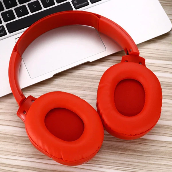 Ally XB380 BT5.0 Kablosuz Kulak Üstü Bluetooth Kulaklık-(5775) - Kırmızı