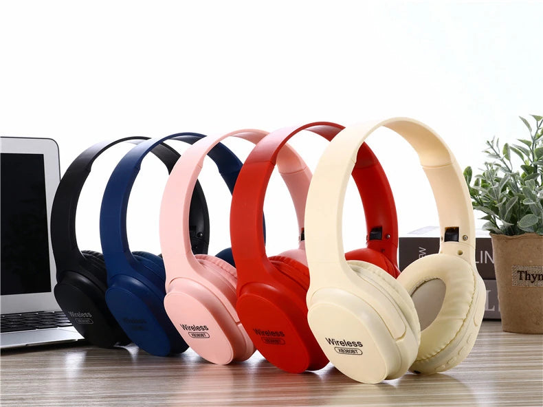 Ally XB380 BT5.0 Kablosuz Kulak Üstü Bluetooth Kulaklık-(5775) - Kırmızı