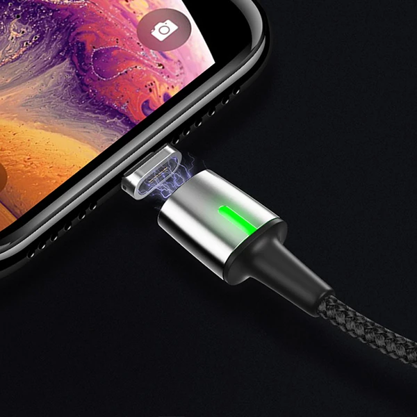 Baseus Zinc Magnetic Usb Kablo Şarj Android Mikro Başlık 2Metre 1.5A-(5775) - Siyah