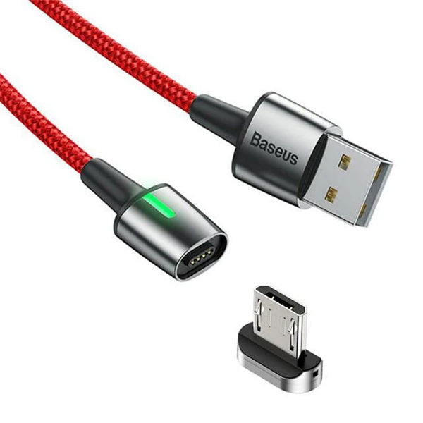Baseus Zinc Magnetic Usb Kablo Şarj Android Mikro Başlık 2Metre 1.5A-(5775) - Siyah
