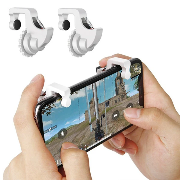 One Pair Profesyonel Joystick Pubg Oyun Ateşleyici Aparat 2 Adet-(5775) - Siyah