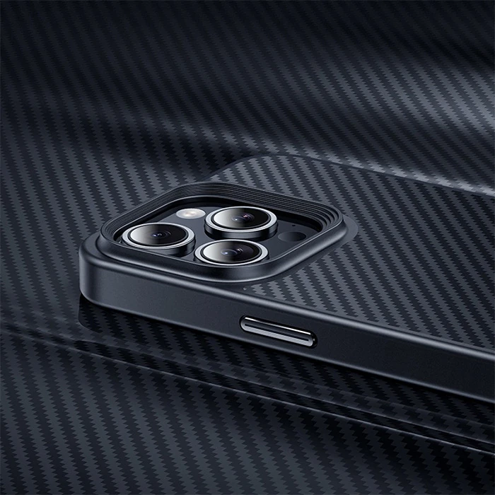 Hoco iPhone 15 Pro Max AS7 Kevlar Kılıf Manyetik Magsafeli Telefon Kılıfı-(5775) - Siyah