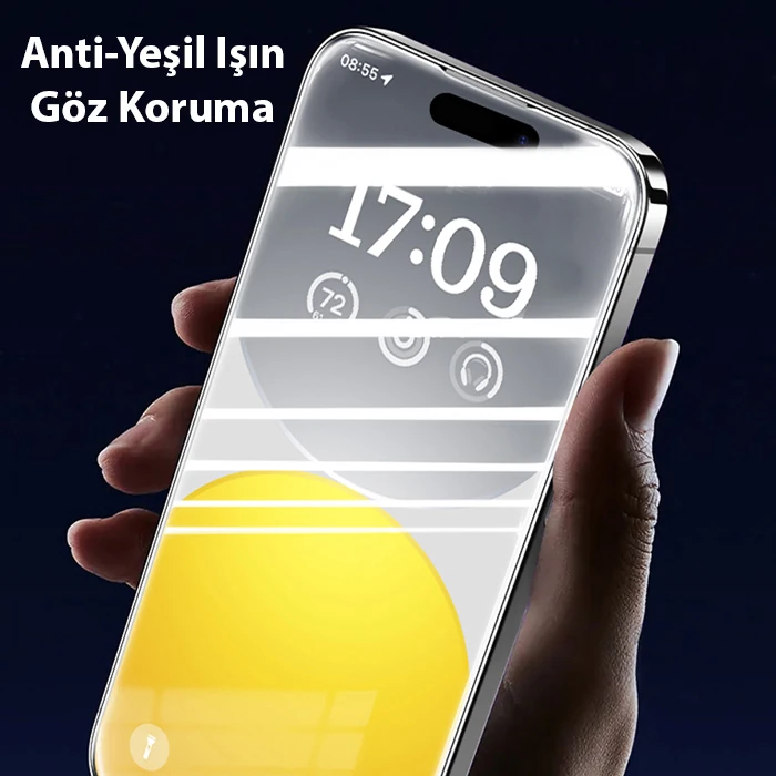 Baseus Schott iPhone 15 Pro Full Koruma Eye-Protection Tempered Cam Ekran Koruyucu-(5775) - Şeffaf 2