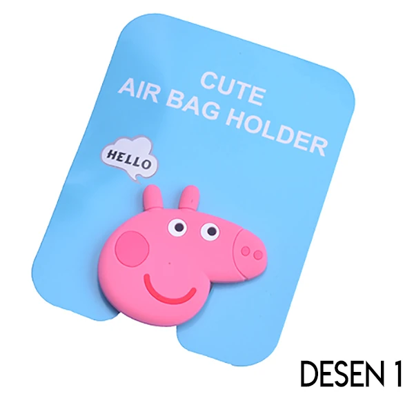 Ally 3d Sevimli Hayvanlar Pop Stand Telefon Tutucu-(5775) - Desenli 6