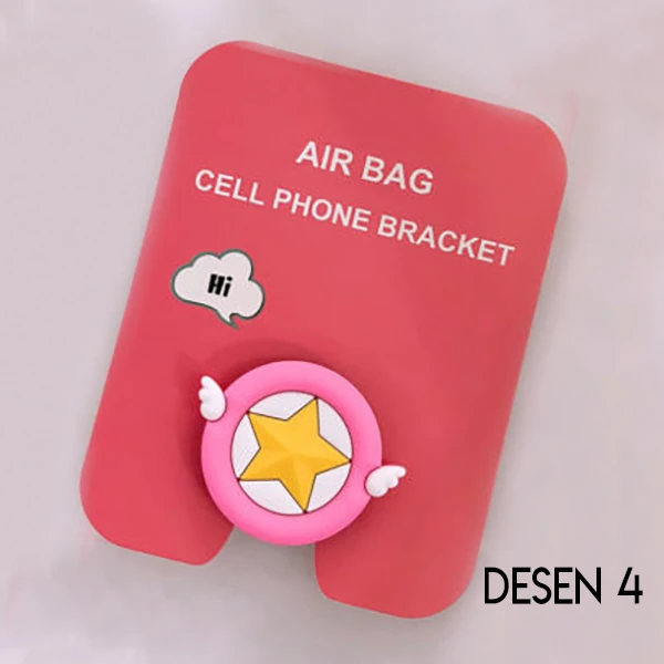 Ally 3d Sevimli Hayvanlar Pop Stand Telefon Tutucu-(5775) - Desenli 6
