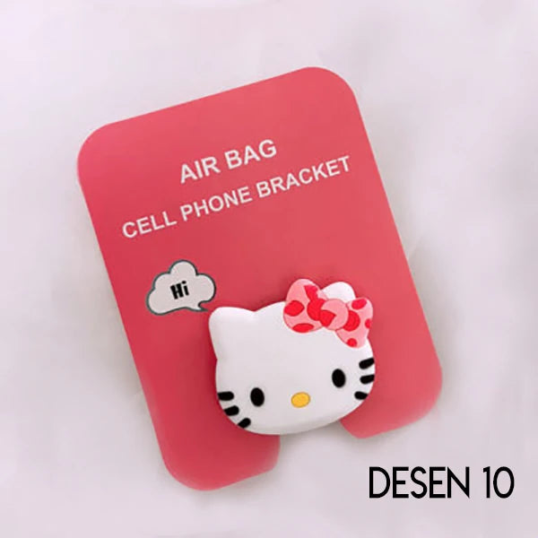 Ally 3d Sevimli Hayvanlar Pop Stand Telefon Tutucu-(5775) - Desenli 6