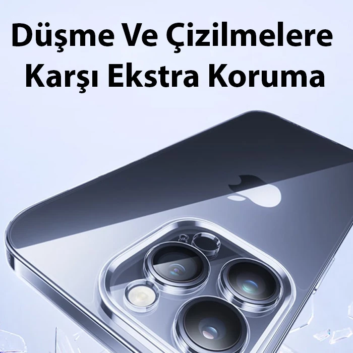 Baseus iPhone 15 Pro Schott Serisi Şeffaf Silikon Kılıf + Tempered Ekran Koruyucu Set-(5775) - Şeffaf 2