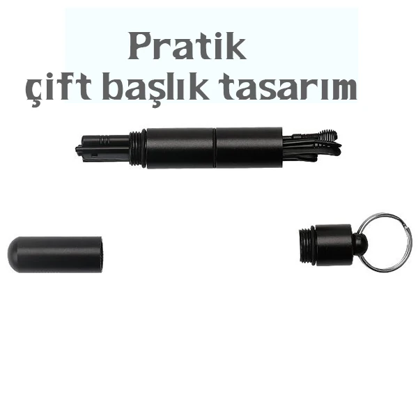 EZERE 6 Parça Spiral Kulak Temizleme Seti- Paslanmaz Çelik Temizleme Seti-(5775) - Siyah