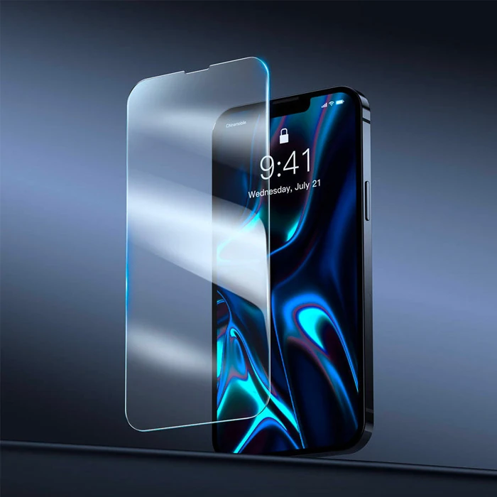 Baseus iPhone 13 Mini 0.3mm Tempered Full Cam Ekran Koruyucu 2 Adet Set-(5775) - Şeffaf 2