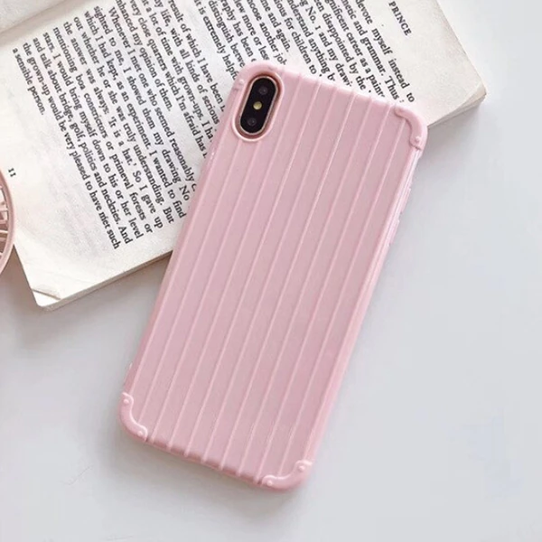 Ally iPhone XS İPhone X Trunk Lines ince Soft Silikon Kılıf-(5775) - Siyah