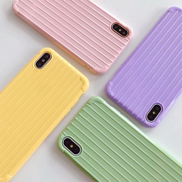 Ally iPhone XS İPhone X Trunk Lines ince Soft Silikon Kılıf-(5775) - Siyah