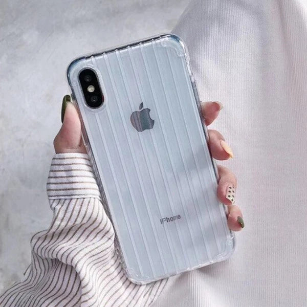 Ally iPhone XS İPhone X Trunk Lines ince Soft Silikon Kılıf-(5775) - Siyah