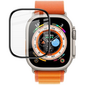 Apple Watch Ultra 49mm 3D Full Kaplama Ekran Koruyucu PET+PMMA-(5775) - Siyah