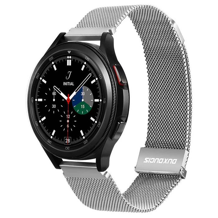 Dux Ducis SM Galaxy Watch 22MM-Huawei GT3-GT3 Pro 46MM-Magic 2 46MM Milano Loop Kayış Kordon-(5775) - Siyah