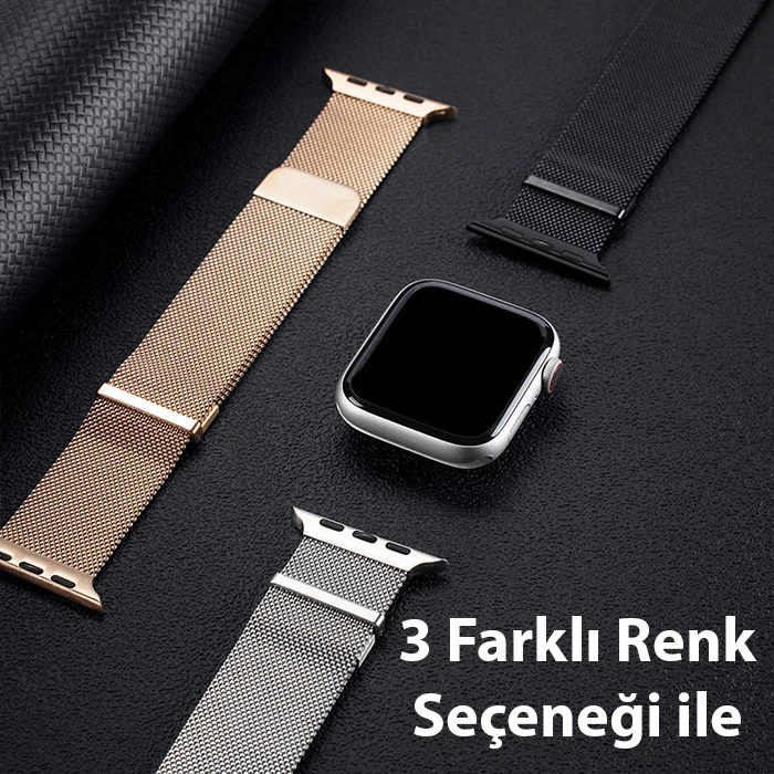 Dux Ducis SM Galaxy Watch 22MM-Huawei GT3-GT3 Pro 46MM-Magic 2 46MM Milano Loop Kayış Kordon-(5775) - Gold