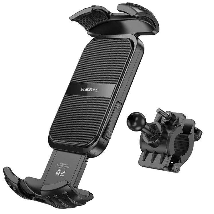 Ally Borofone BH105 Crown Gidon Bağlantılı Bisiklet ve Motosiklet Telefon Tutucu-(5775) - Siyah