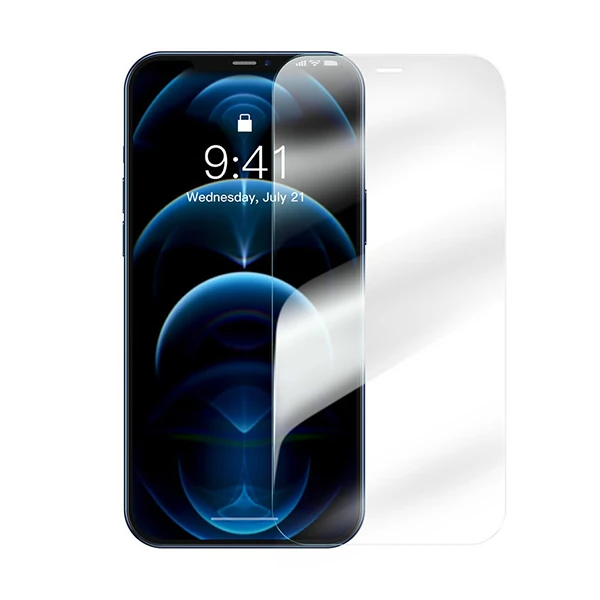 Baseus iPhone 12 Pro Max 6.7 0.3mm HD Anti-drop Tempered Kırılmaz Cam Ekran Koruyucu 2 Adet-(5775) - Şeffaf 2