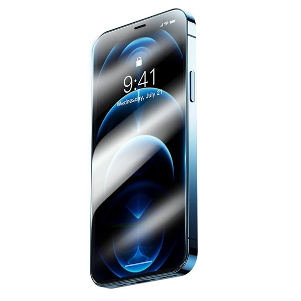 Baseus iPhone 12 Pro Max 6.7 0.3mm HD Anti-drop Tempered Kırılmaz Cam Ekran Koruyucu 2 Adet-(5775) - Şeffaf 2