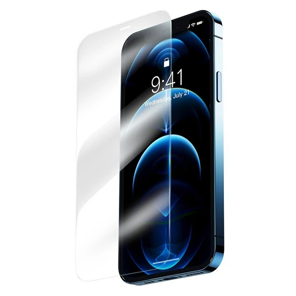 Baseus iPhone 12 Pro Max 6.7 0.3mm HD Anti-drop Tempered Kırılmaz Cam Ekran Koruyucu 2 Adet-(5775) - Şeffaf 2