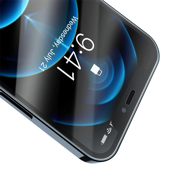 Baseus iPhone 12 Pro Max 6.7 0.3mm HD Anti-drop Tempered Kırılmaz Cam Ekran Koruyucu 2 Adet-(5775) - Şeffaf 2