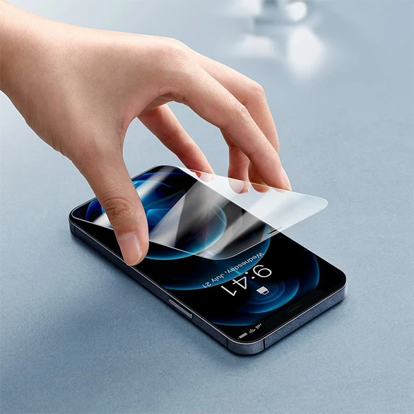 Baseus iPhone 12 Pro Max 6.7 0.3mm HD Anti-drop Tempered Kırılmaz Cam Ekran Koruyucu 2 Adet-(5775) - Şeffaf 2