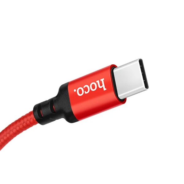 HOCO X14 Usb to Type-C Data ve Hızlı Şarj Kablosu-(5775) - Kırmızı