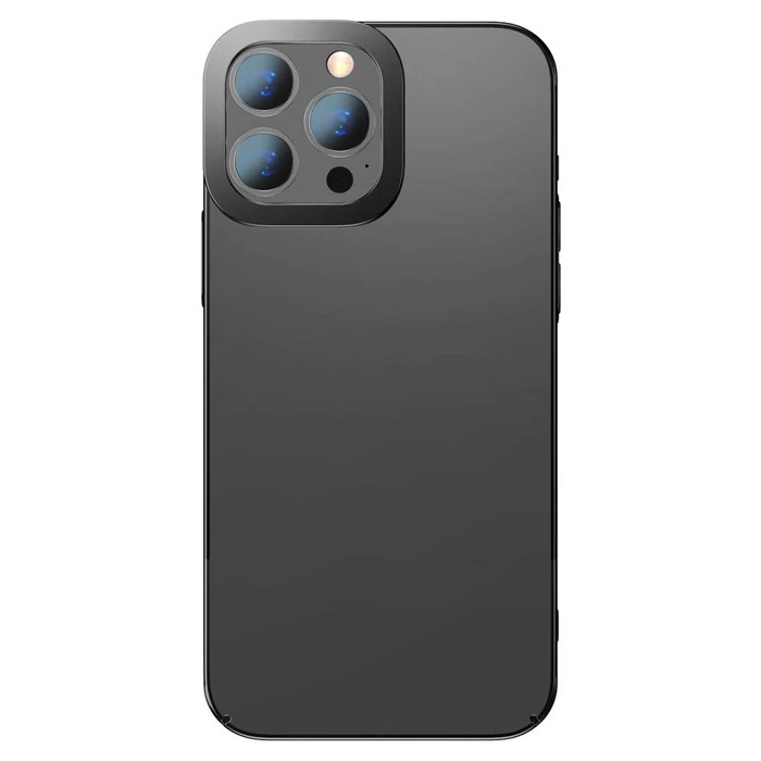 Baseus Glitter iPhone 13 Pro Max 6.7inç Kılıf Renkli Kenar Şeffaf Silikon-(5775) - Pembe