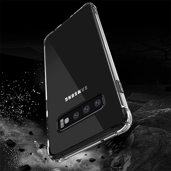 Ally Sm Galaxy S10 Anti-Drop Darbe Emici Silikon Kılıf-(5775) - Şeffaf 2