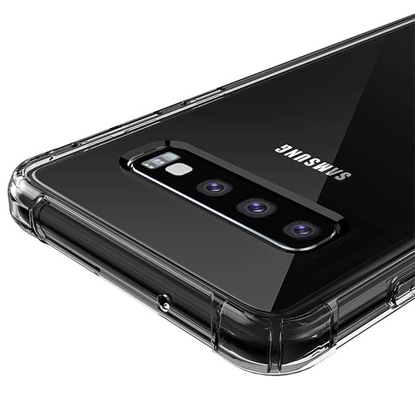 Ally Sm Galaxy S10 Anti-Drop Darbe Emici Silikon Kılıf-(5775) - Şeffaf 2