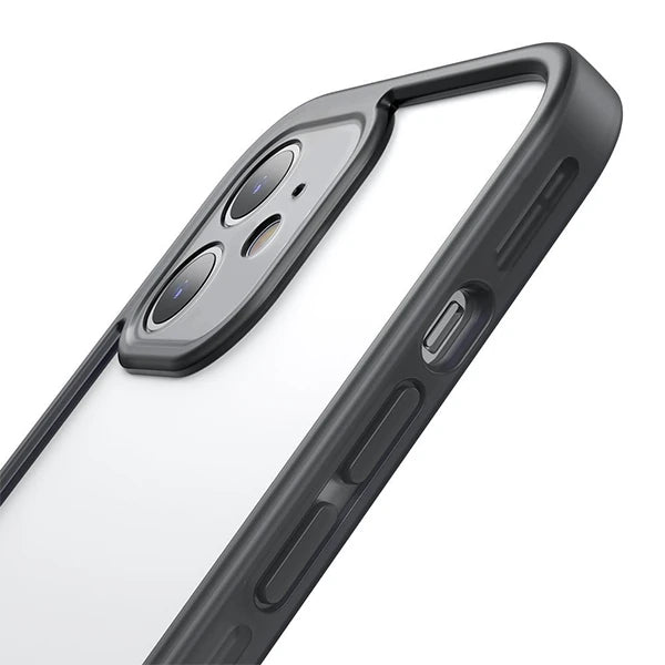Baseus iPhone 12 Mini Kamera Lens Koruyuculu Frame Kılıf-(5775) - Beyaz