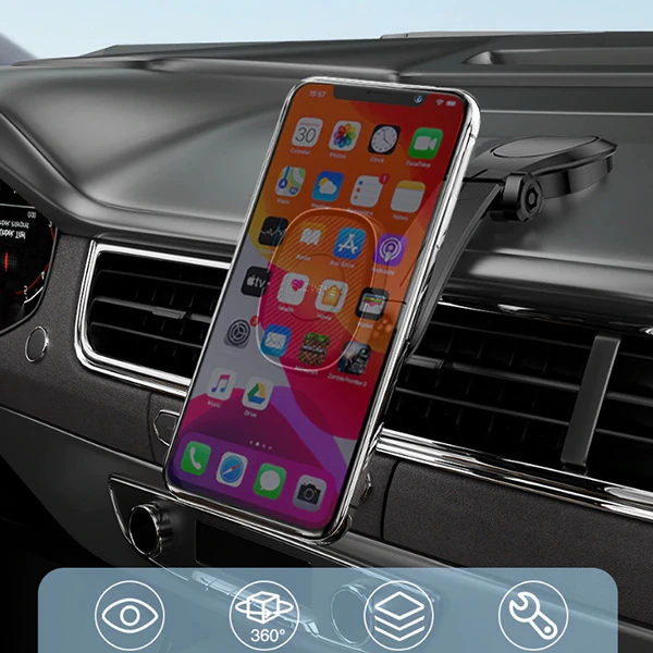 FLOVEME Manyetik Dashboard Mıkantıslı Araç Telefon Tutucu-(5775) - Siyah