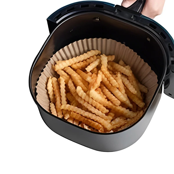 Ally 50 Adet Tek Kullanımlık Yapışmaz Airfryer Pişirme Kağıdı-(5775) - Kahverengi