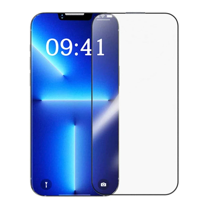 Baseus Crystalline iPhone 14 Plus/13 Pro Max için Parlama Önleyici Tempered Cam Ekran Koruyucu-(5775) - Şeffaf 2