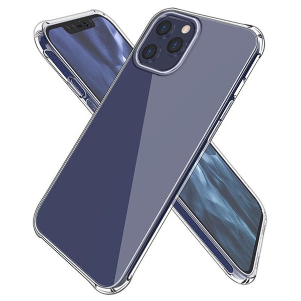 İPhone 12 Pro Max 6.7 Anti-Drop Silikon Kılıf Shockproof Şeffaf  kılıf-(5775) - Şeffaf 2