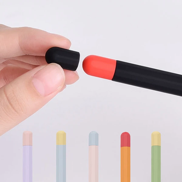 Ally Apple Pencil 2 İçin Koruyucu Kaymaz Silikon Kılıf-(5775) - Siyah