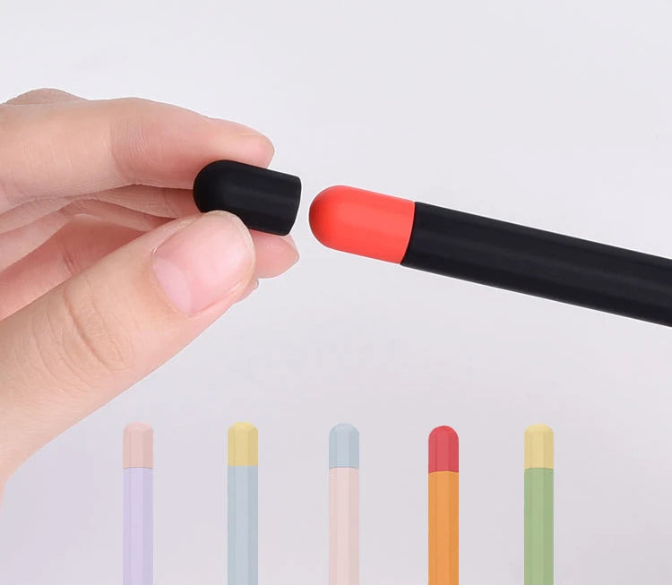 Ally Apple Pencil 2 İçin Koruyucu Kaymaz Silikon Kılıf-(5775) - Siyah
