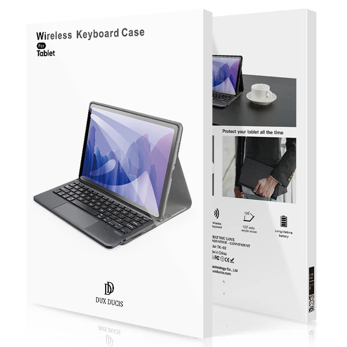 Dux Ducis SM Galaxy Tab S8/S7 Bluetooth Klavye Touchpad Kılıf X700-X706-T870-T875-T876B-(5775) - Siyah