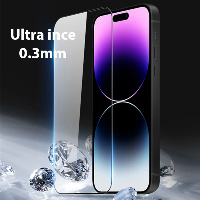 Dux Ducis iPhone 14 Pro Max 6.7 Full Kaplama Cam Ekran Koruyucu-(5775) - Siyah